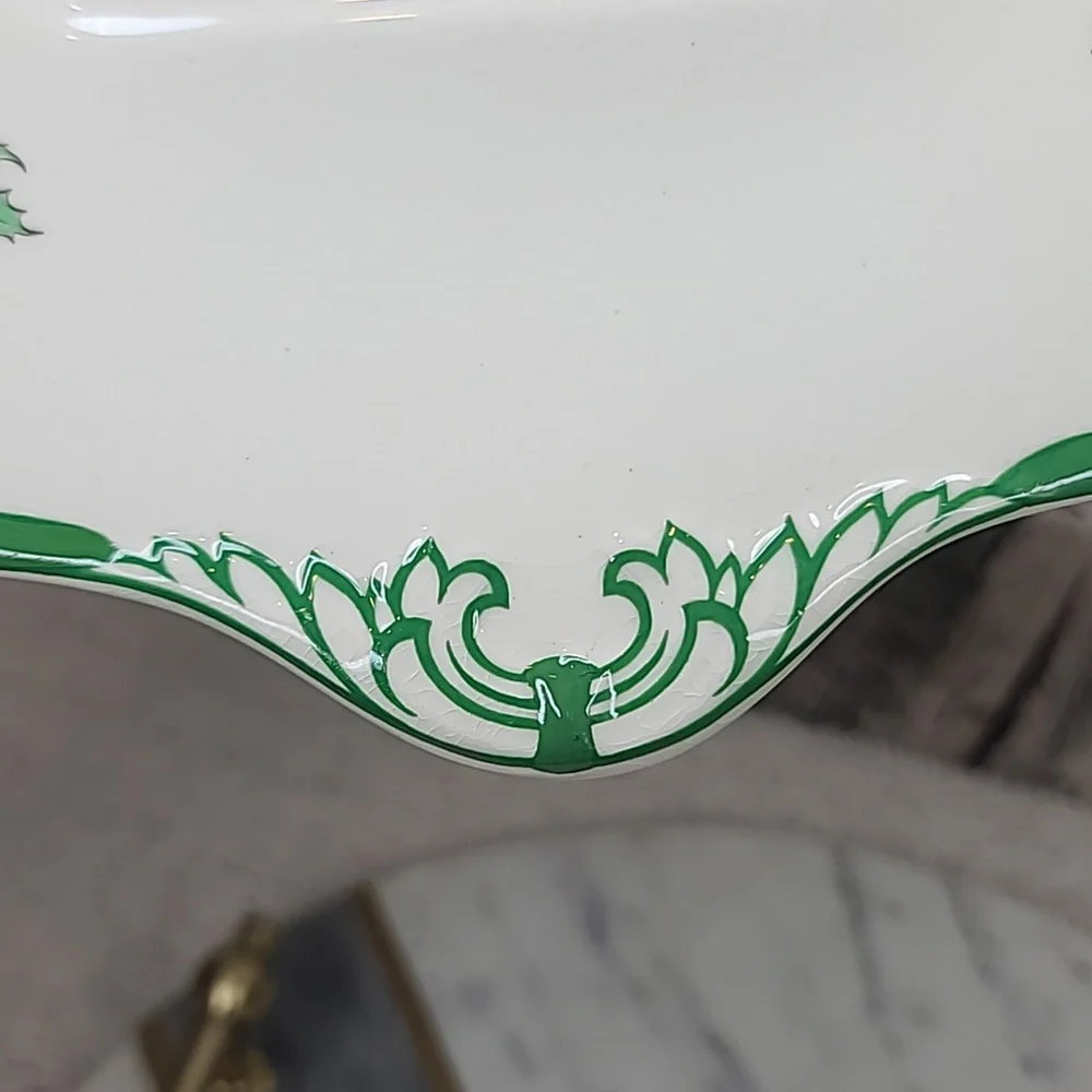 Spode Christmas Tree Vintage Collectible Ceramic Handled Square Cake Plate